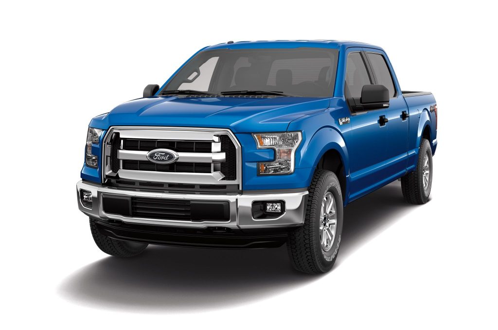 A blue Ford F-150 Pickup truck. A Diminished Value Appraiser in Connecticut call 772-359-4300.