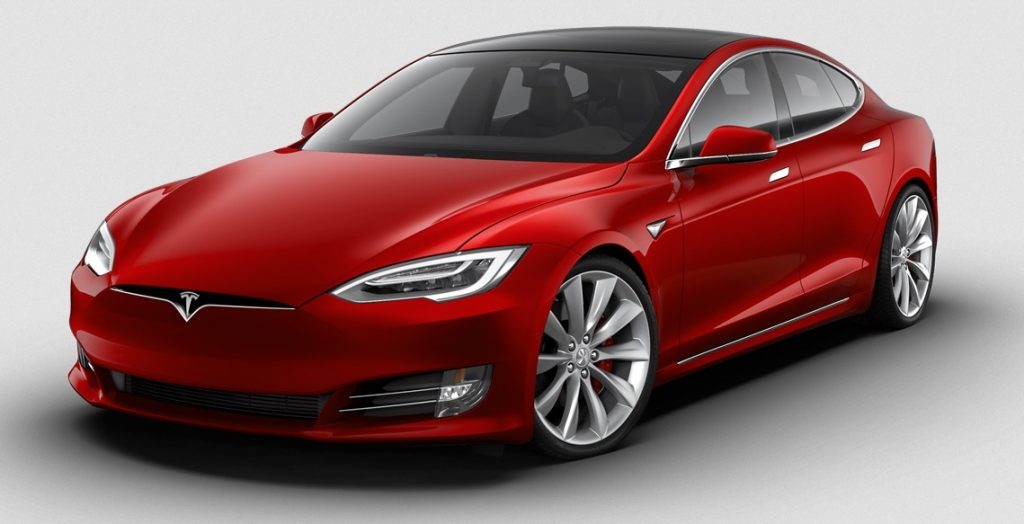 A red Tesla S sedan. A Diminished Value Appraiser in San Jose, California call 772-359-4300.