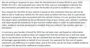 Insurance Company Diminished Value Claim Denial Letter https://stlucieappraisal.net